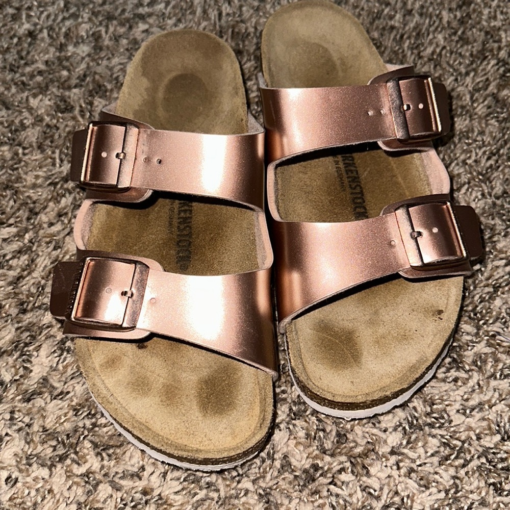 Rose gold girls Birkenstock Sandals